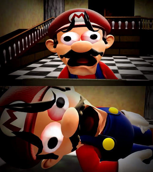 Mario dies Blank Meme Template