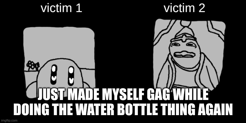 The Dreamland Catalog | JUST MADE MYSELF GAG WHILE DOING THE WATER BOTTLE THING AGAIN | image tagged in the dreamland catalog | made w/ Imgflip meme maker