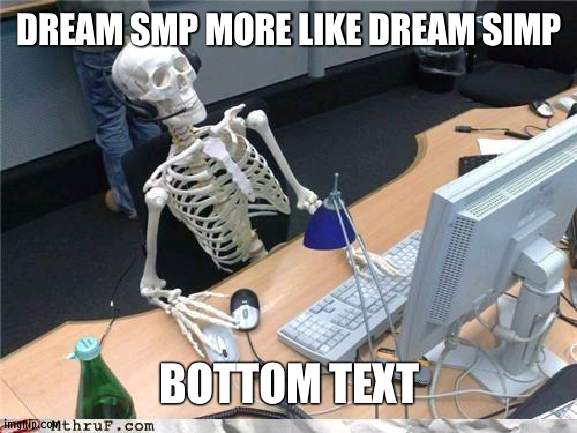 title | DREAM SMP MORE LIKE DREAM SIMP; BOTTOM TEXT | image tagged in tags | made w/ Imgflip meme maker