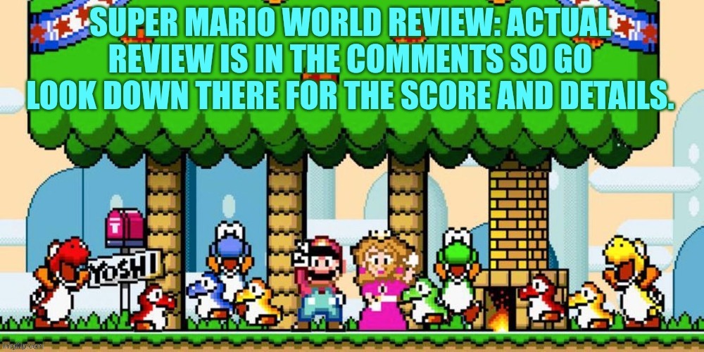 Super Mario world review: score 10 out of ten details in comments | image tagged in soul knight,review,super mario world,shitpost | made w/ Imgflip meme maker