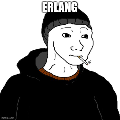 Doomer | ERLANG | image tagged in doomer | made w/ Imgflip meme maker