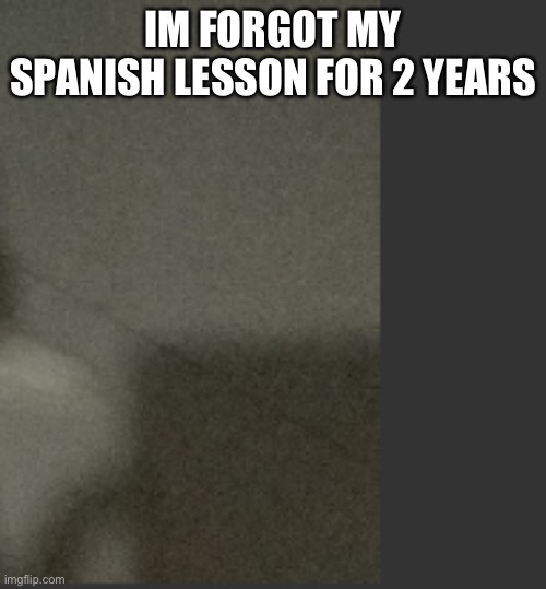 I gonna hide | IM FORGOT MY SPANISH LESSON FOR 2 YEARS | made w/ Imgflip meme maker