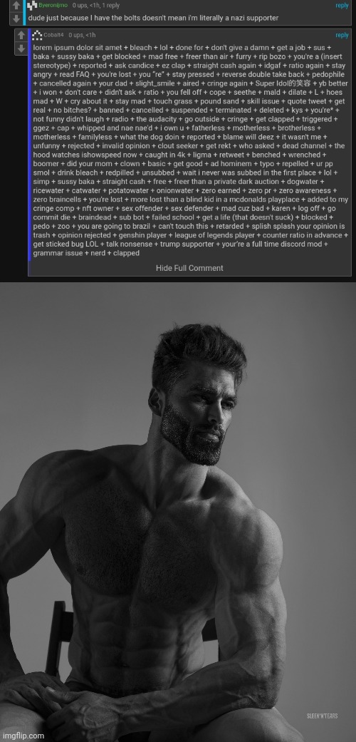 image tagged in giga chad | made w/ Imgflip meme maker