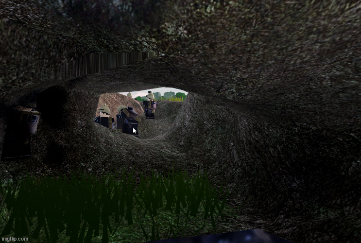 German soldiers constructing a trench system, 1916. | made w/ Imgflip meme maker