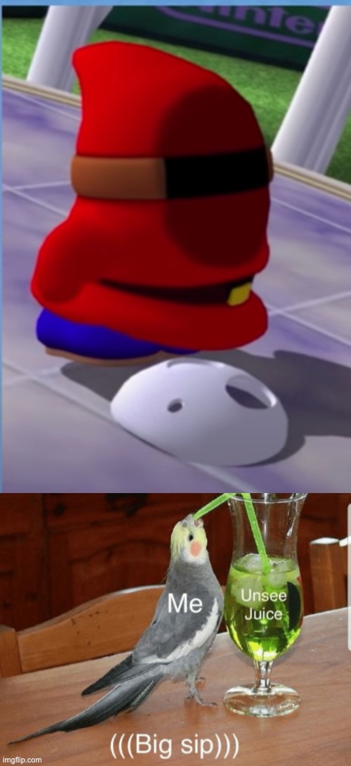 Unmasked Shy Guy | image tagged in unsee juice,memes,super mario,shy guy,stop reading the tags,funny | made w/ Imgflip meme maker