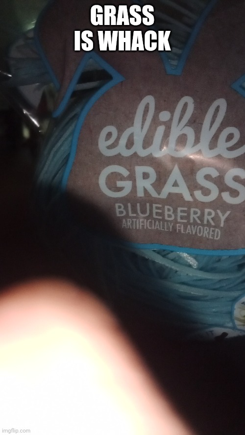 GRASS IS WHACK | image tagged in edible grass | made w/ Imgflip meme maker