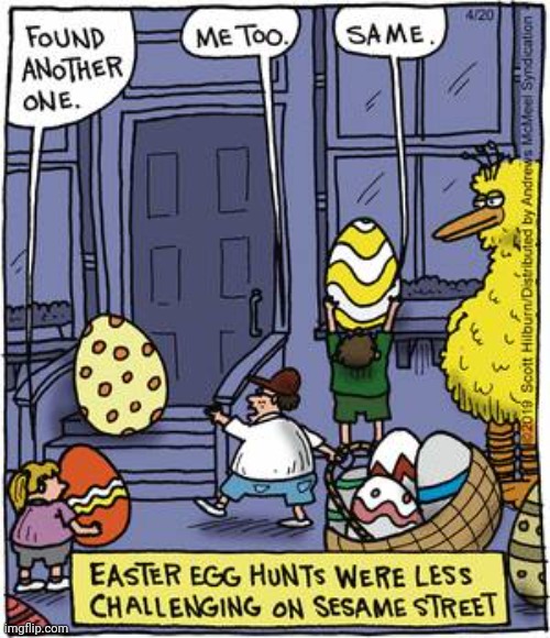 Easter egg hunt | image tagged in comics/cartoons,comics,comic,sesame street,easter egg hunt,easter | made w/ Imgflip meme maker