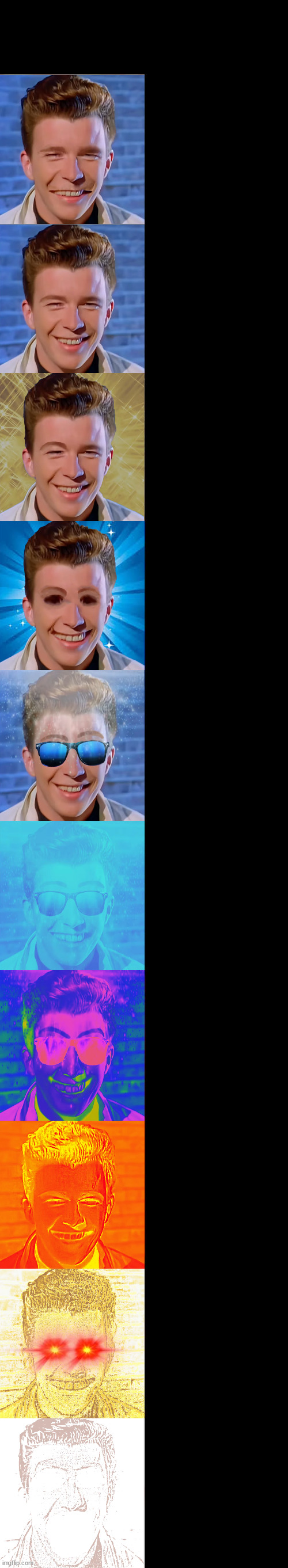 Rick Astley Becoming Canny Blank Meme Template