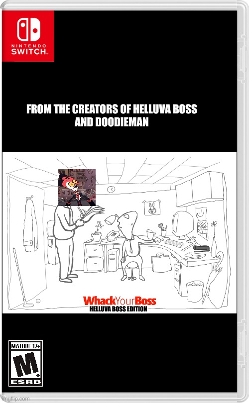 this is a joke |  FROM THE CREATORS OF HELLUVA BOSS
AND DOODIEMAN; HELLUVA BOSS EDITION | image tagged in nintendo switch,helluva boss,videogames,nintendo,memes | made w/ Imgflip meme maker