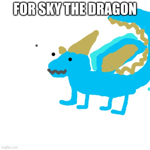 for Sky the dragon | FOR SKY THE DRAGON | image tagged in memes,blank transparent square | made w/ Imgflip meme maker