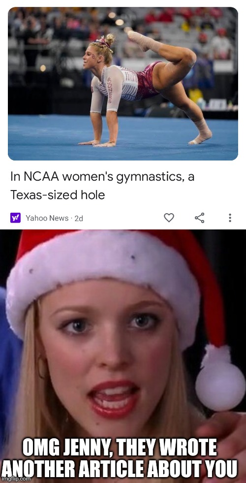 Someone didn't review the article title | OMG JENNY, THEY WROTE ANOTHER ARTICLE ABOUT YOU | image tagged in mean girls fetch | made w/ Imgflip meme maker