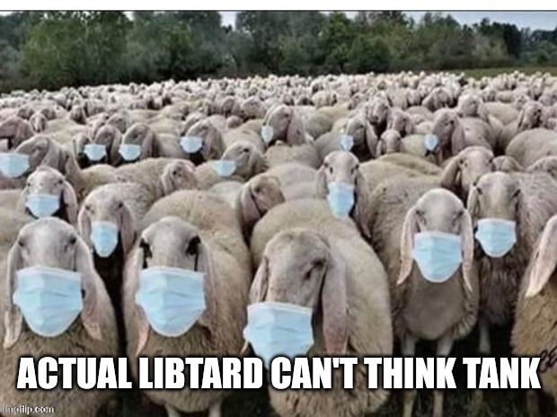 Sign of the Sheeple | ACTUAL LIBTARD CAN'T THINK TANK | image tagged in sign of the sheeple | made w/ Imgflip meme maker