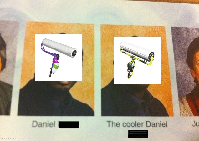 daniel | image tagged in the cooler daniel,splatoon | made w/ Imgflip meme maker
