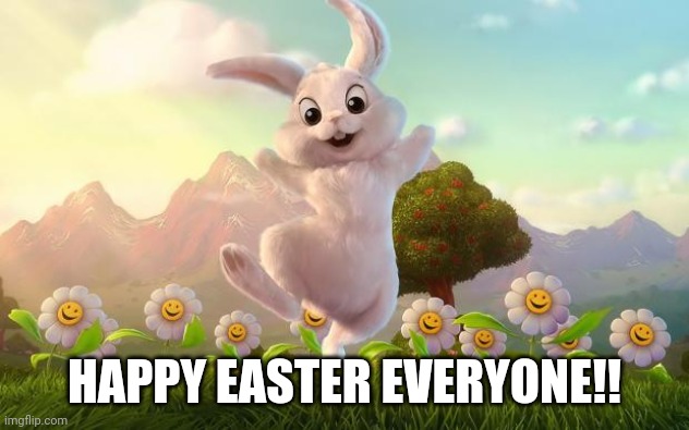 Happy Easter | HAPPY EASTER EVERYONE!! | image tagged in easter-bunny defense | made w/ Imgflip meme maker