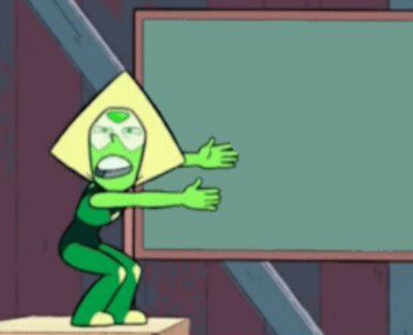 High Quality Peridot chalkboard Blank Meme Template