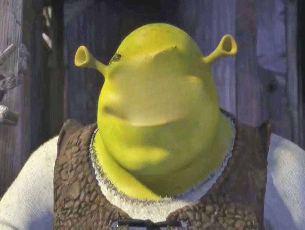 Shrek With No Face Blank Meme Template