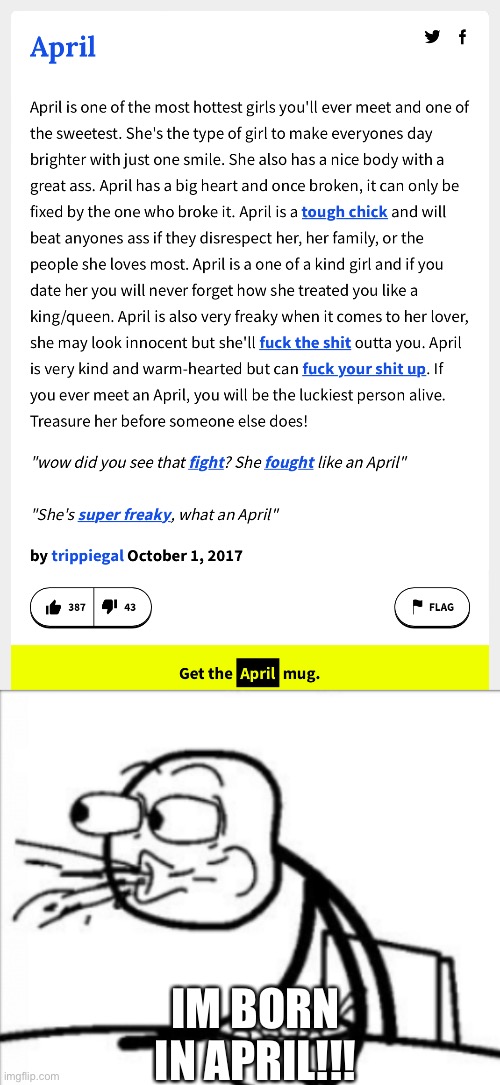 Yay | IM BORN IN APRIL!!! | made w/ Imgflip meme maker