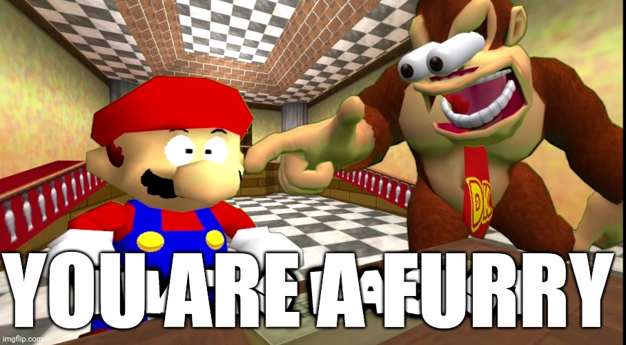 THAT'S RACIST | YOU ARE A FURRY | image tagged in dk says that's racist | made w/ Imgflip meme maker