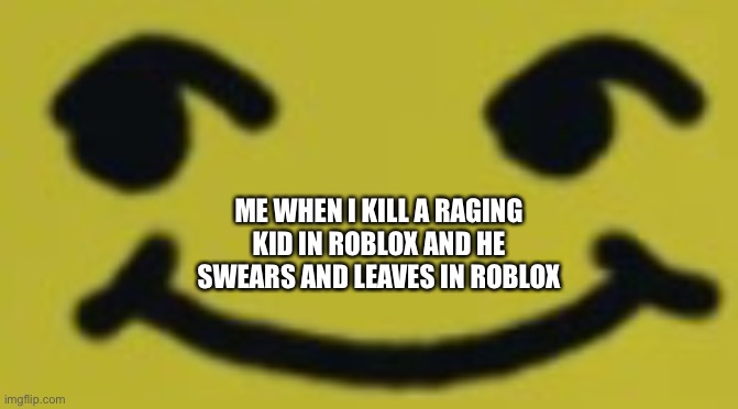 1annoyance down, 46675226372 more to go. | ME WHEN I KILL A RAGING KID IN ROBLOX AND HE SWEARS AND LEAVES IN ROBLOX | image tagged in honey bee face,rage quit,destruction | made w/ Imgflip meme maker