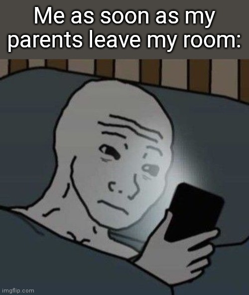 pingas | Me as soon as my parents leave my room: | image tagged in why | made w/ Imgflip meme maker