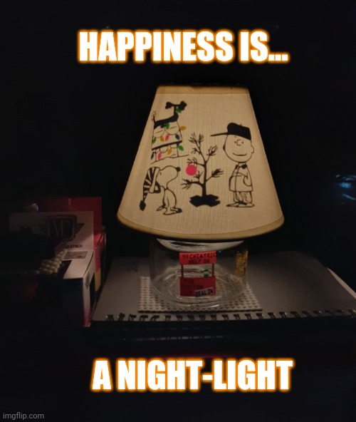 HAPPINESS IS... A NIGHT-LIGHT | image tagged in i'm a simple man,fun | made w/ Imgflip meme maker