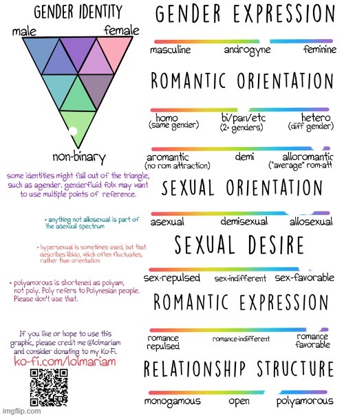 Gender and Sexuality Spectrum | image tagged in gender and sexuality spectrum | made w/ Imgflip meme maker
