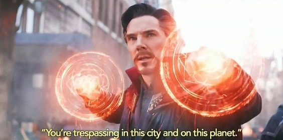 Dr strange You're trespassing meme Blank Meme Template