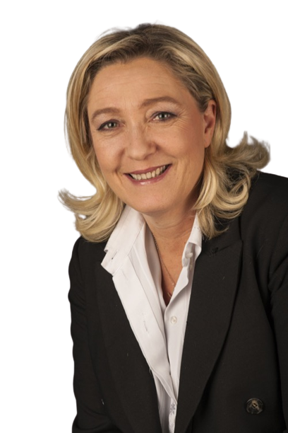 Marine Le Pen transparent Blank Meme Template