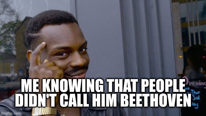 Roll Safe Think About It Meme | ME KNOWING THAT PEOPLE DIDN'T CALL HIM BEETHOVEN | image tagged in memes,roll safe think about it | made w/ Imgflip meme maker