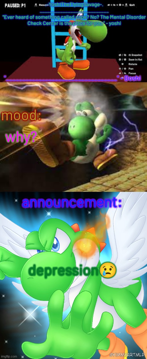 school -_- | depression😢 | image tagged in yoshi_official announcement temp v20 | made w/ Imgflip meme maker