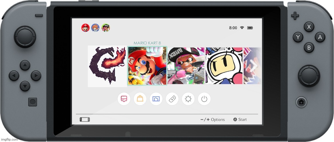 I'd love for this to a reality | image tagged in nintendo switch home menu | made w/ Imgflip meme maker