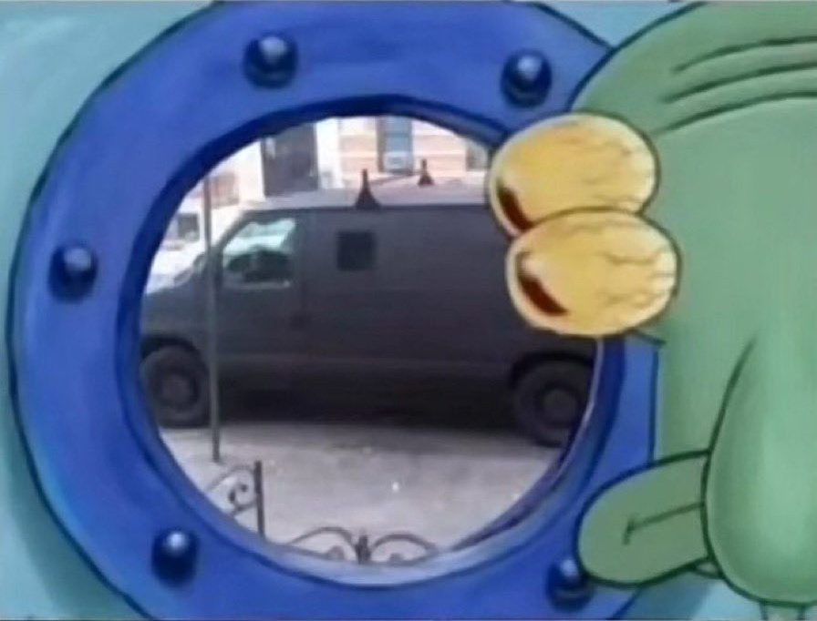 High Quality Squidward staring at window Blank Meme Template