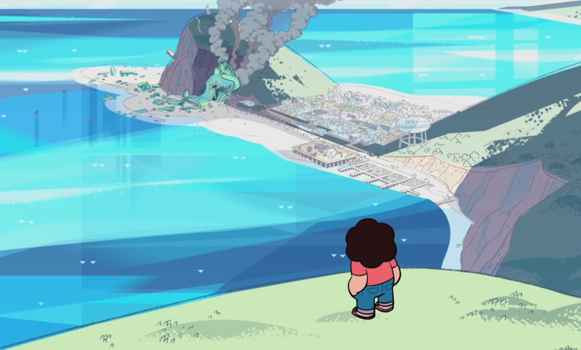 Steven looking at home Blank Meme Template