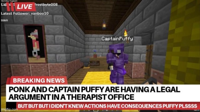 Breaking News! | image tagged in breaking news,dream smp,captain puffy,ponk,funny memes | made w/ Imgflip meme maker