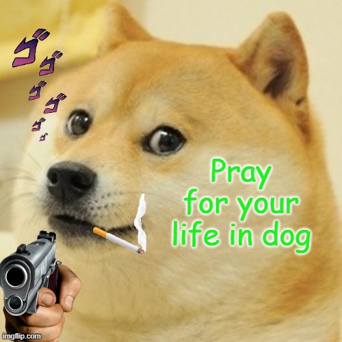 pray | Pray for your life in dog | image tagged in memes,doge | made w/ Imgflip meme maker