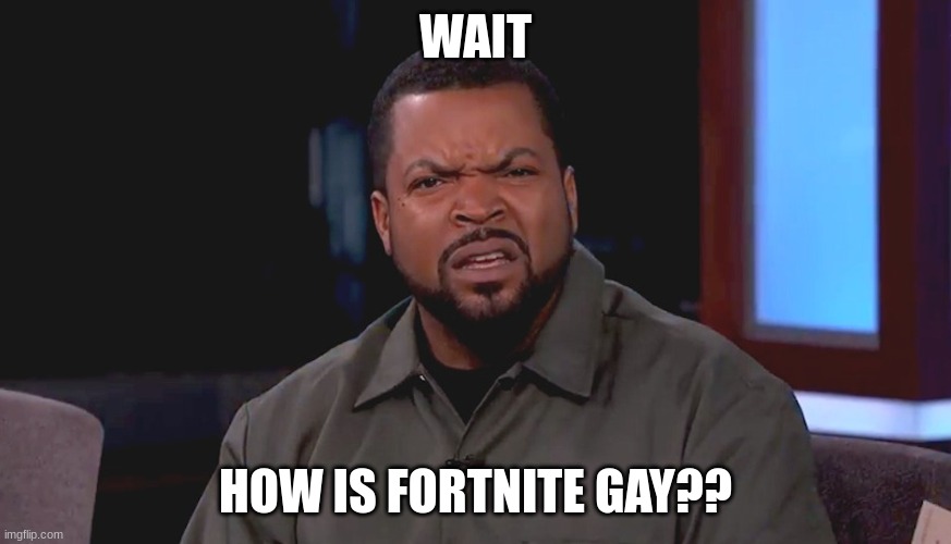 Really? Ice Cube | WAIT HOW IS FORTNITE GAY?? | image tagged in really ice cube | made w/ Imgflip meme maker