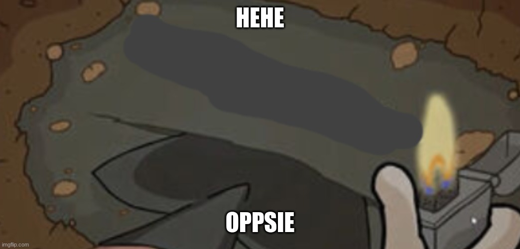 oppsie | HEHE OPPSIE | image tagged in oppsie | made w/ Imgflip meme maker