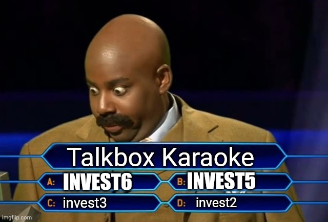 mcm horndriver talkbox | Talkbox Karaoke; INVEST5; INVEST6; invest3; invest2 | image tagged in who wants to be a millionaire | made w/ Imgflip meme maker