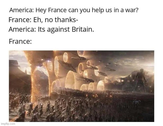 France Saved Us | image tagged in history memes | made w/ Imgflip meme maker