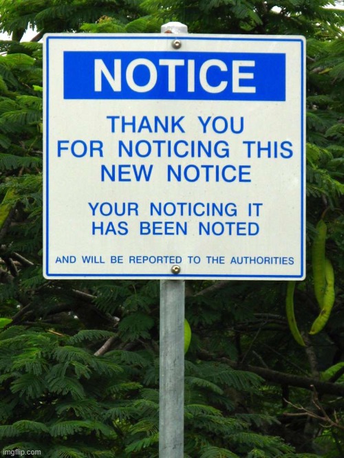 so i noticed this notice | image tagged in notice | made w/ Imgflip meme maker