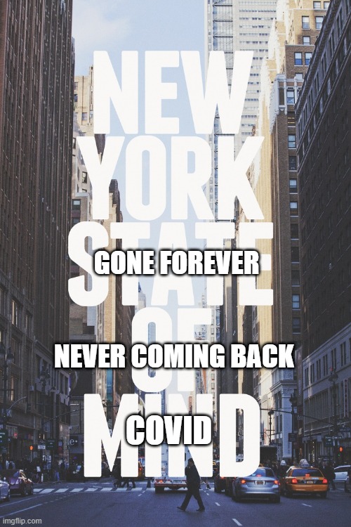 New York State of mind | GONE FOREVER                            NEVER COMING BACK; COVID | image tagged in new york state of mind | made w/ Imgflip meme maker