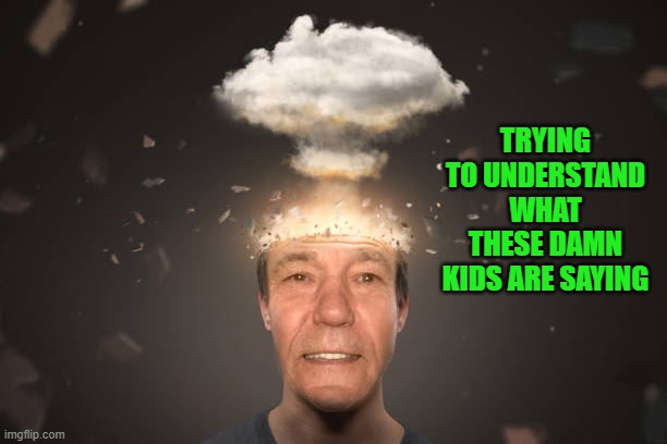 TRYING TO UNDERSTAND WHAT THESE DAMN KIDS ARE SAYING | image tagged in kewlew | made w/ Imgflip meme maker