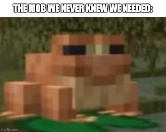 Frog | THE MOB WE NEVER KNEW WE NEEDED: | image tagged in frog | made w/ Imgflip meme maker