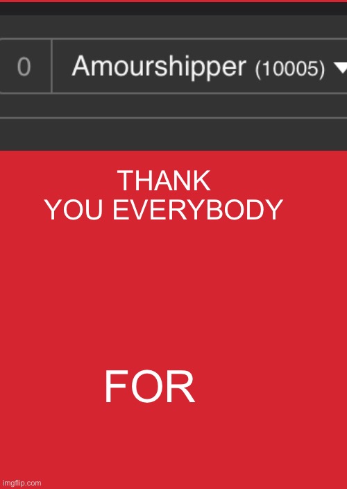 10k | THANK YOU EVERYBODY; FOR EVERYTHING | image tagged in memes,keep calm and carry on red | made w/ Imgflip meme maker