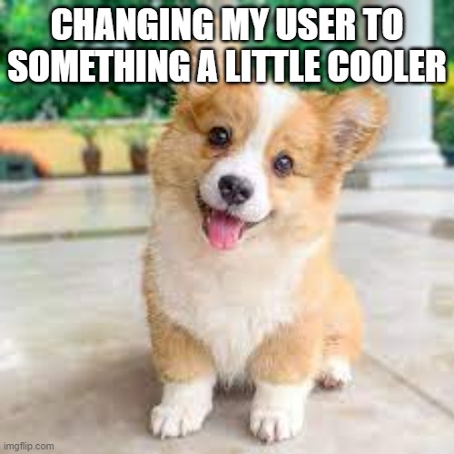 just to let know | CHANGING MY USER TO SOMETHING A LITTLE COOLER | image tagged in corgiparty2052 announcement template | made w/ Imgflip meme maker