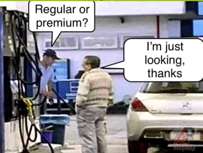 Comparison shopping | image tagged in shocked,gas,prices | made w/ Imgflip meme maker