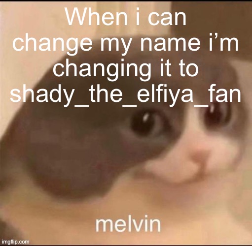 melvin | When i can change my name i’m changing it to shady_the_elfiya_fan | image tagged in melvin | made w/ Imgflip meme maker