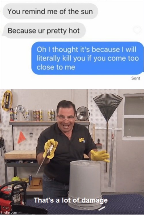 clever title | image tagged in thats a lot of damage | made w/ Imgflip meme maker