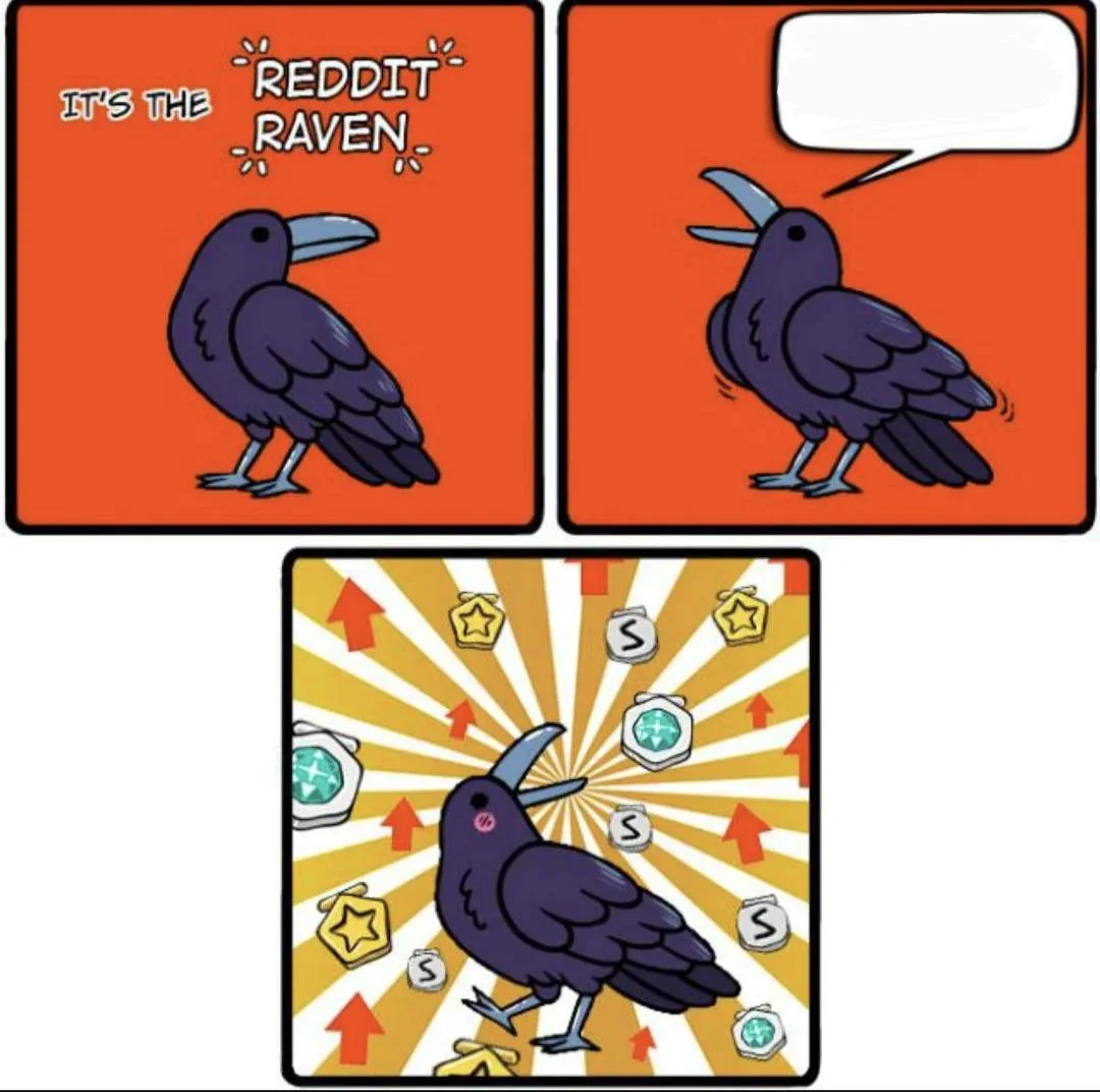 Reddit Raven Blank Meme Template