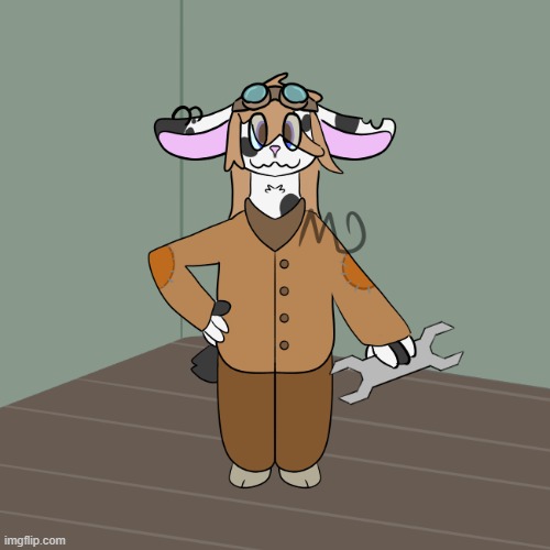 Copper the goat, first high effort drawing in a while! (my art and character) | image tagged in furry,goats,goat,art,drawings | made w/ Imgflip meme maker